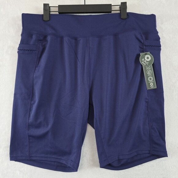 RAG PLUS Womens 3XL Astral Aura Shorts Quick Dry Flatlock Rises Wicking Blue - Picture 1 of 12
